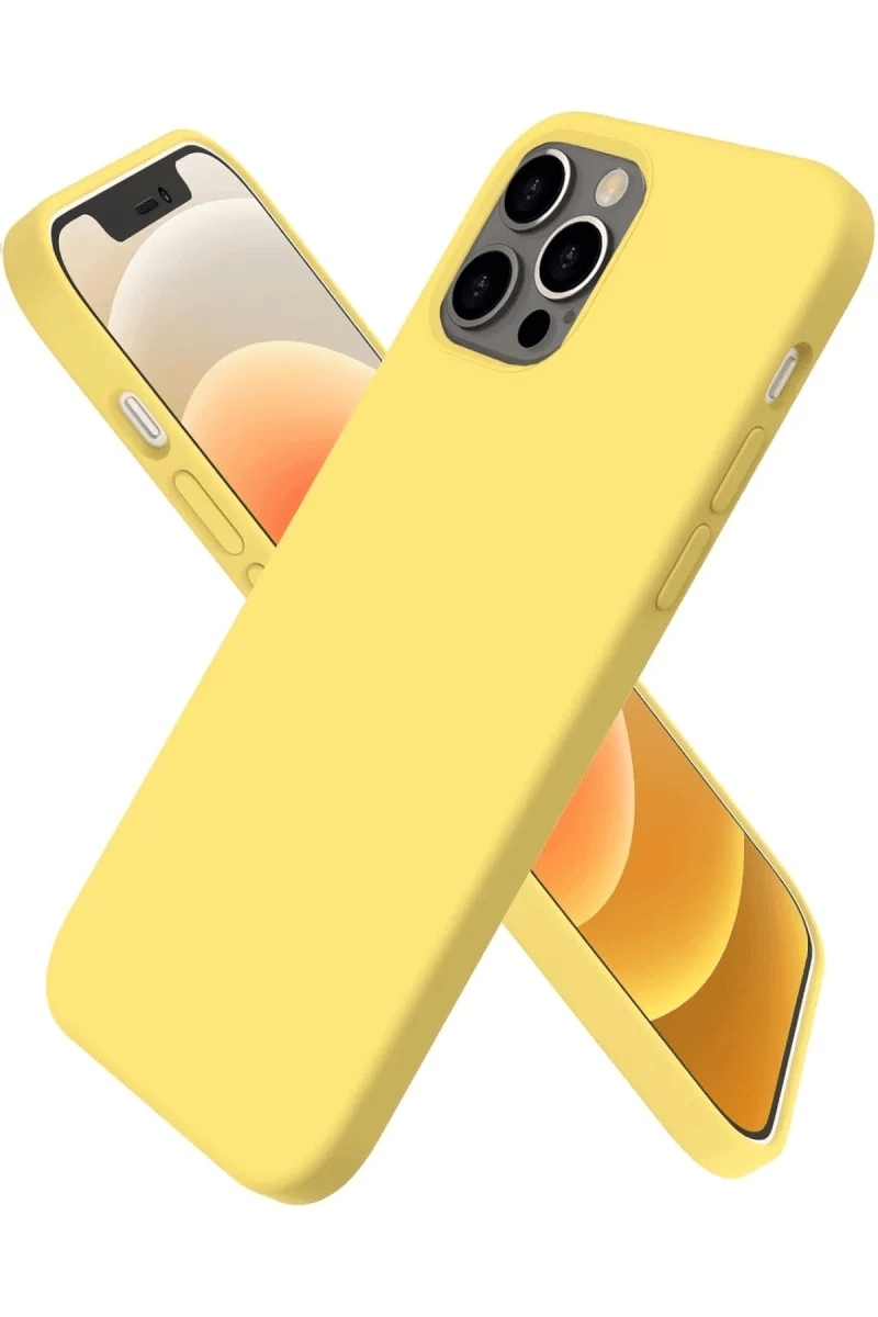 Apple iPhone 12 Pro Max Kılıf First Silikon - Sarı