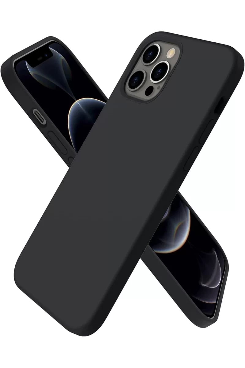 Apple iPhone 12 Pro Max Kılıf First Silikon - Siyah