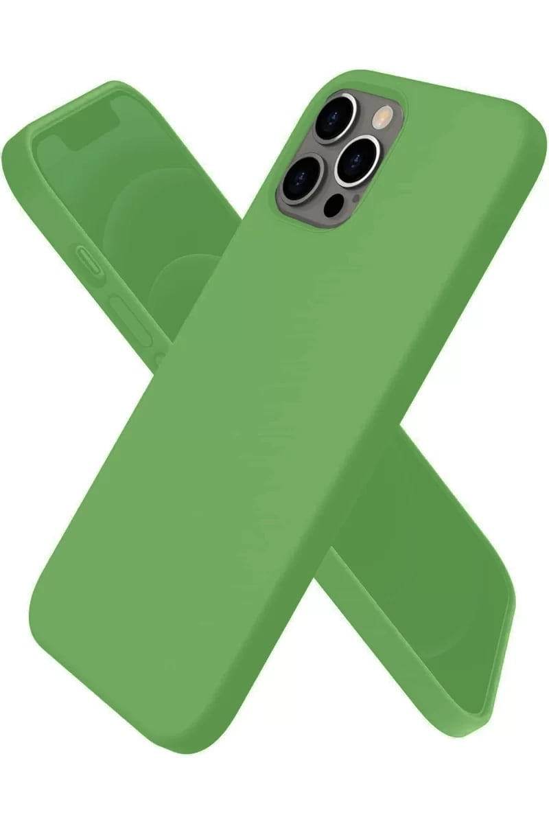 Apple iPhone 12 Pro Max Kılıf First Silikon - Yeşil