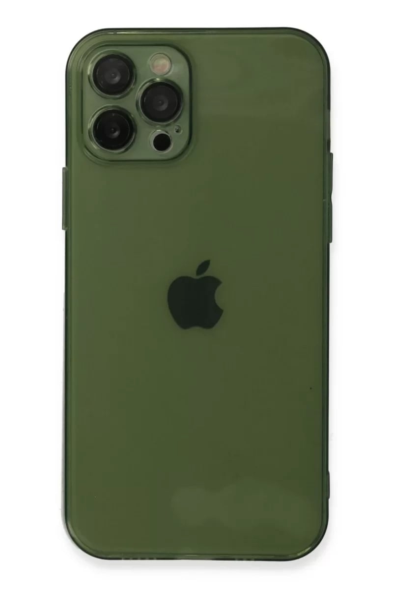 Apple iPhone 12 Pro Max Kılıf Fly Lens Silikon - Yeşil