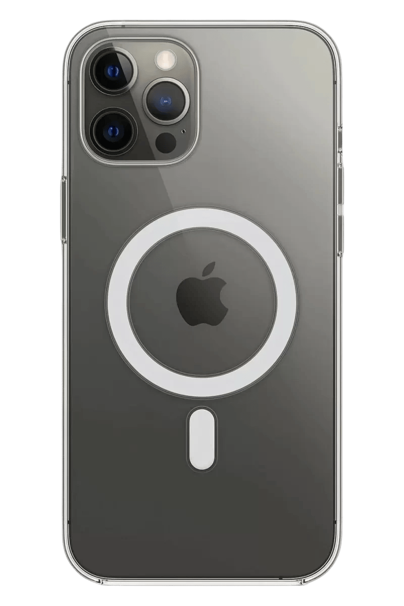 Apple iPhone 12 Pro Max Kılıf Magneticsafe Şeffaf Silikon - Şeffaf