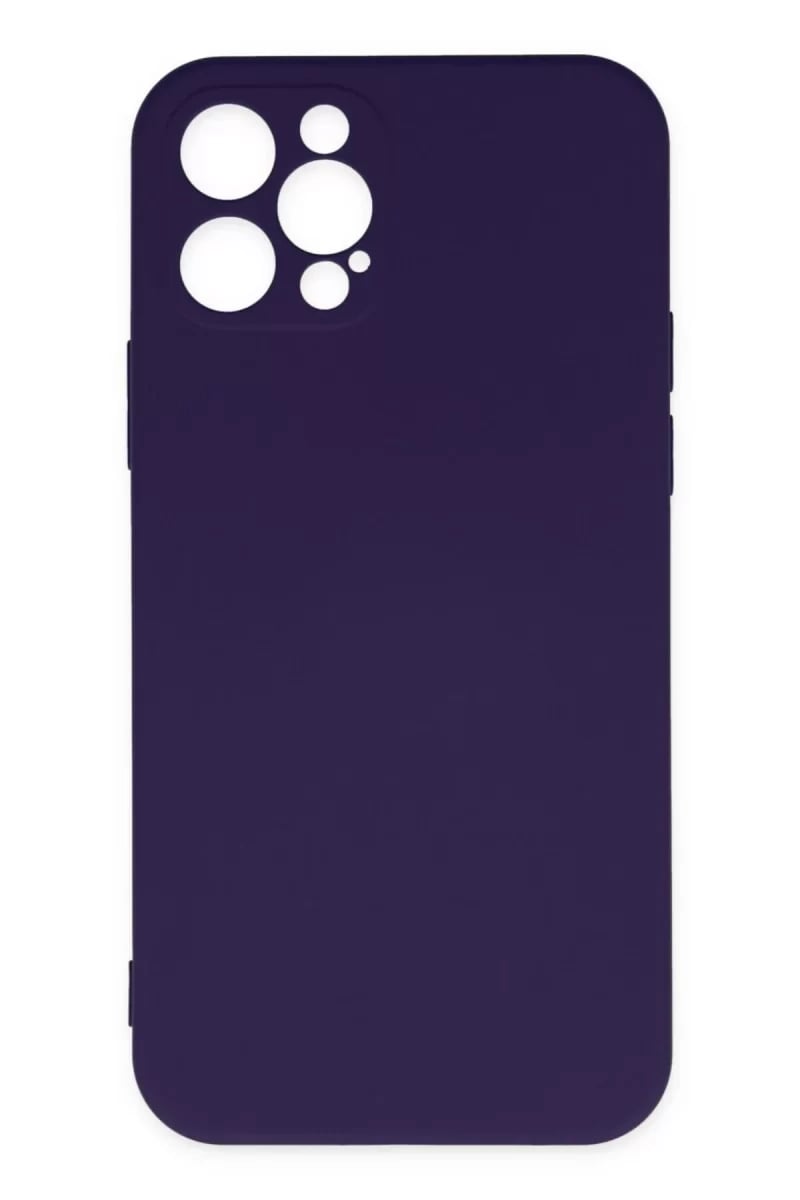 Apple iPhone 12 Pro Max Kılıf Nano içi Kadife Silikon - Mor