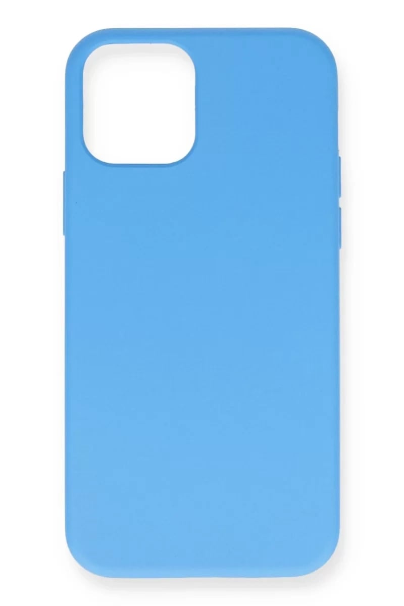 Apple iPhone 12 Pro Max Kılıf Nano içi Kadife Silikon- Mavi