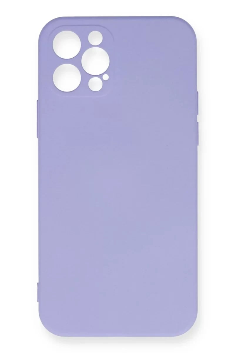 Apple iPhone 12 Pro Max Kılıf Nano içi Kadife Silikon - Lila