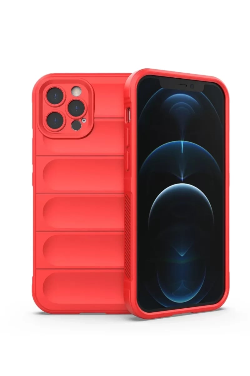 Apple iPhone 12 Pro Max Kılıf Optimum Silikon - Kırmızı