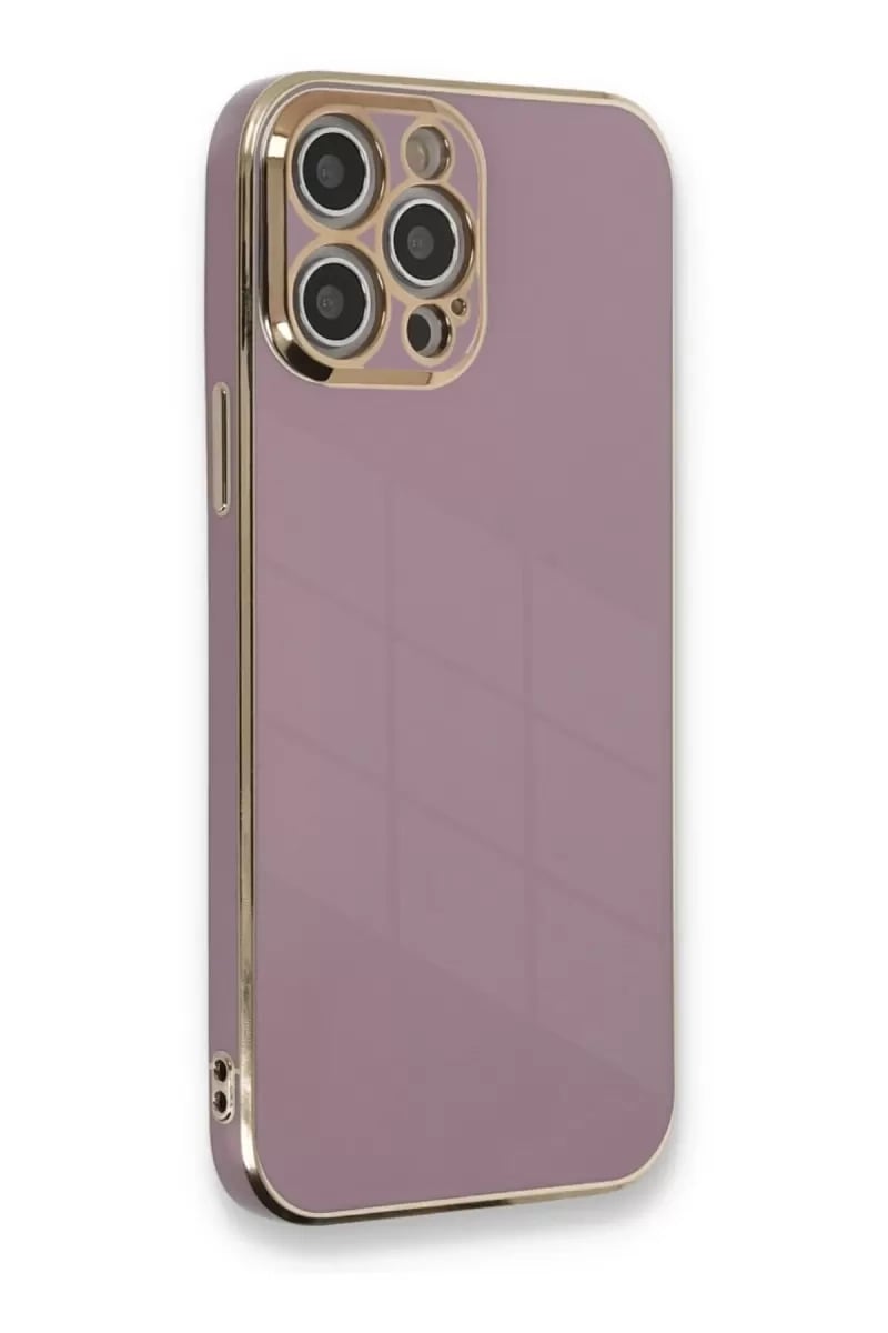 Apple iPhone 12 Pro Max Kılıf Volet Silikon - Mor