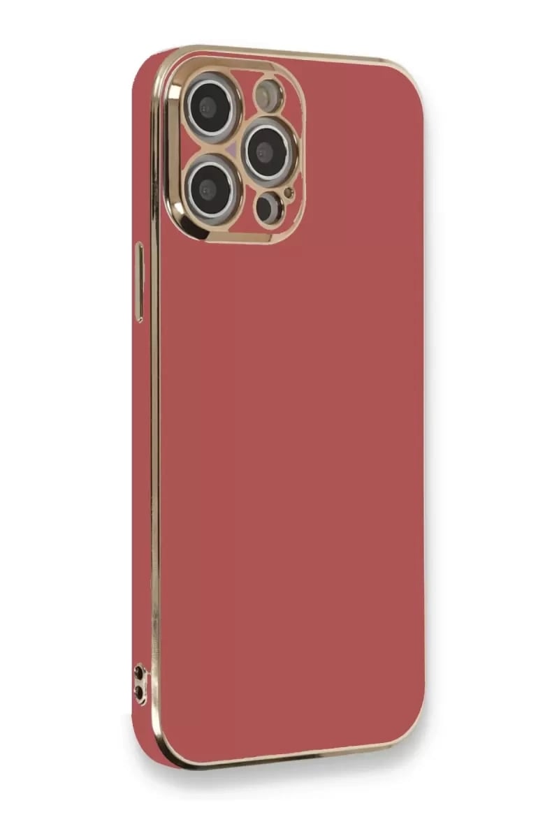 Apple iPhone 12 Pro Max Kılıf Volet Silikon - Kırmızı