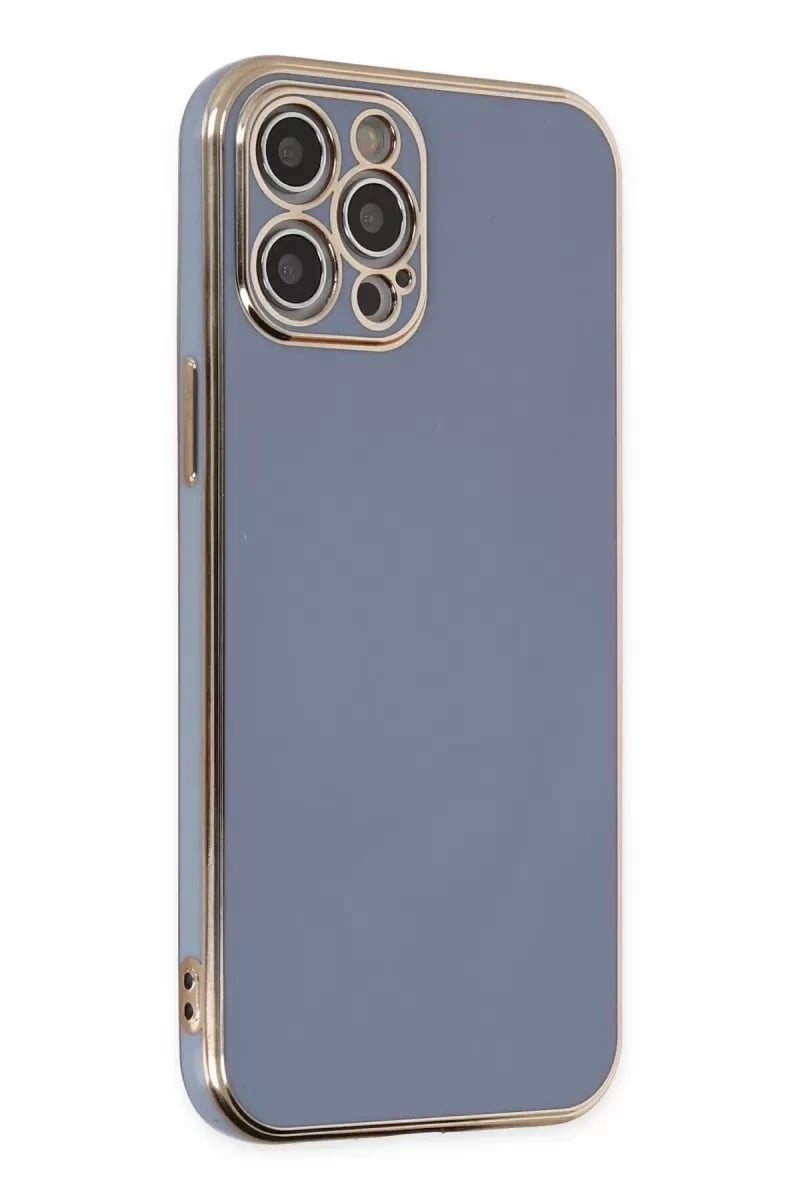 Apple iPhone 12 Pro Max Kılıf Volet Silikon - Mavi