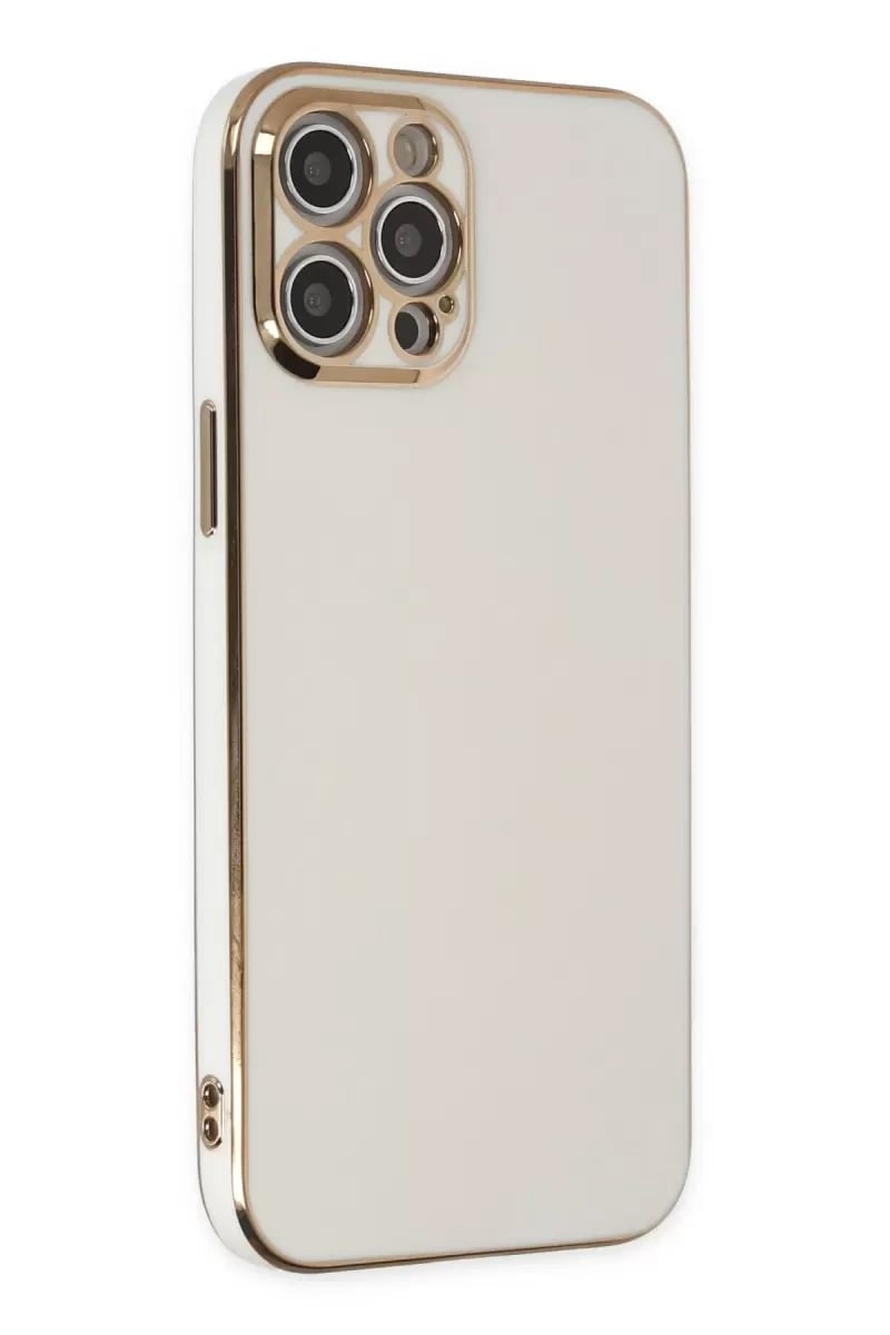 Apple iPhone 12 Pro Max Kılıf Volet Silikon - Beyaz