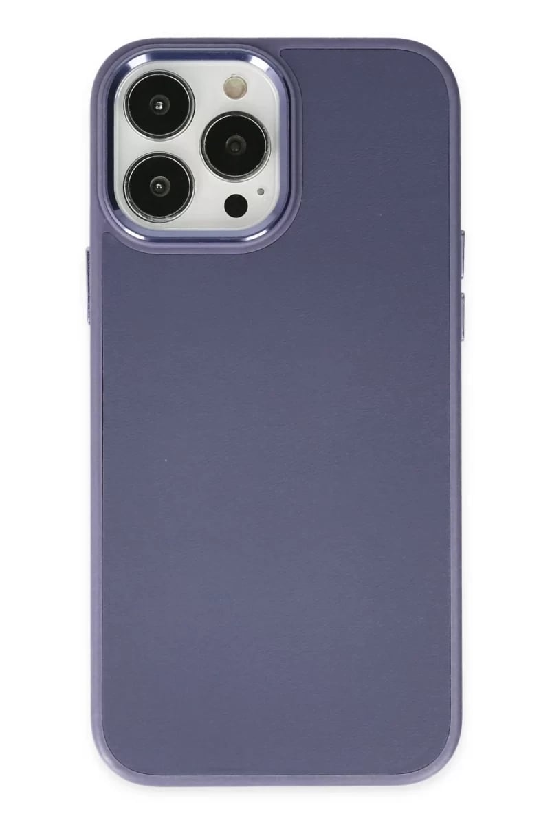 Apple iPhone 13 Pro Kılıf Asya Deri Silikon - Mor