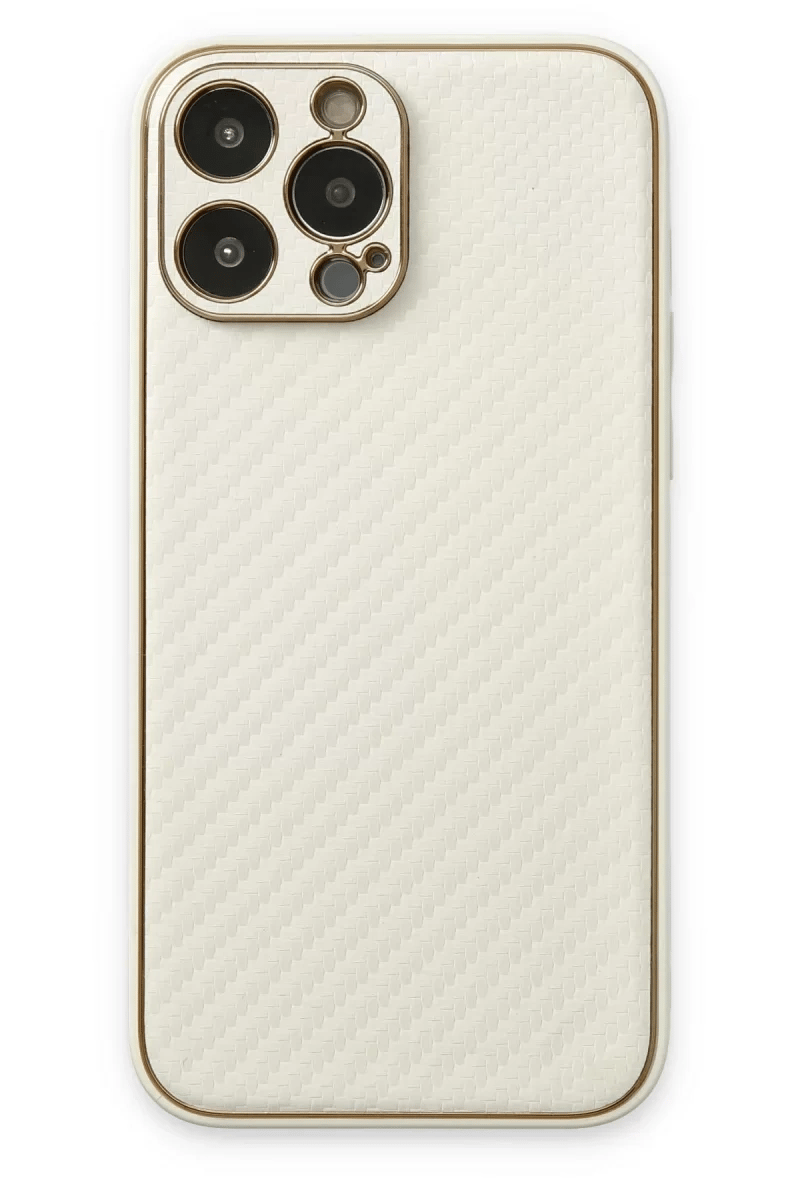 Apple iPhone 13 Pro Kılıf Coco Karbon Silikon - Beyaz
