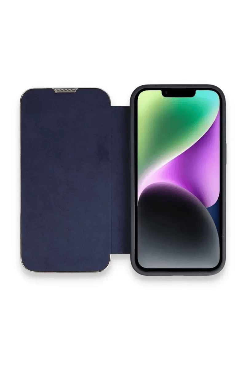 Apple iPhone 13 Pro Kılıf Dolpin Kapaklı - Lacivert