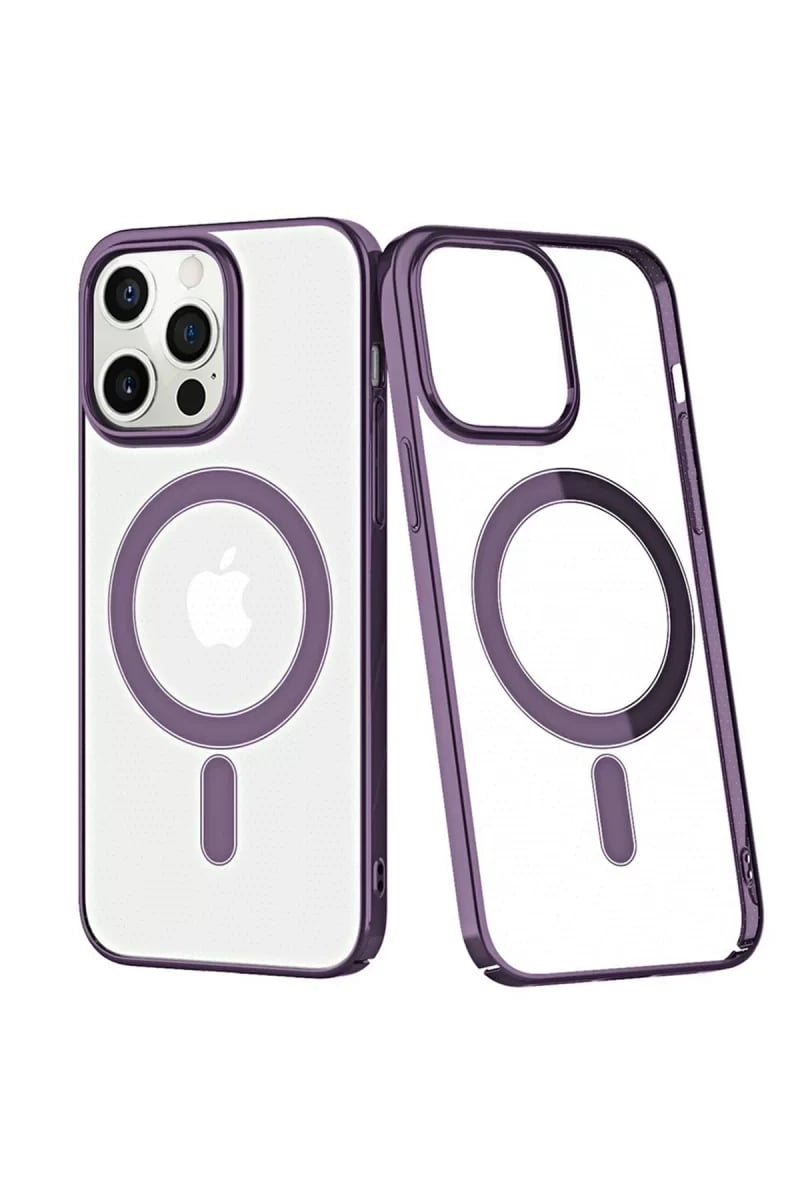 Apple iPhone 13 Pro Kılıf Element Magneticsafe Sert Kapak - Derin Mor