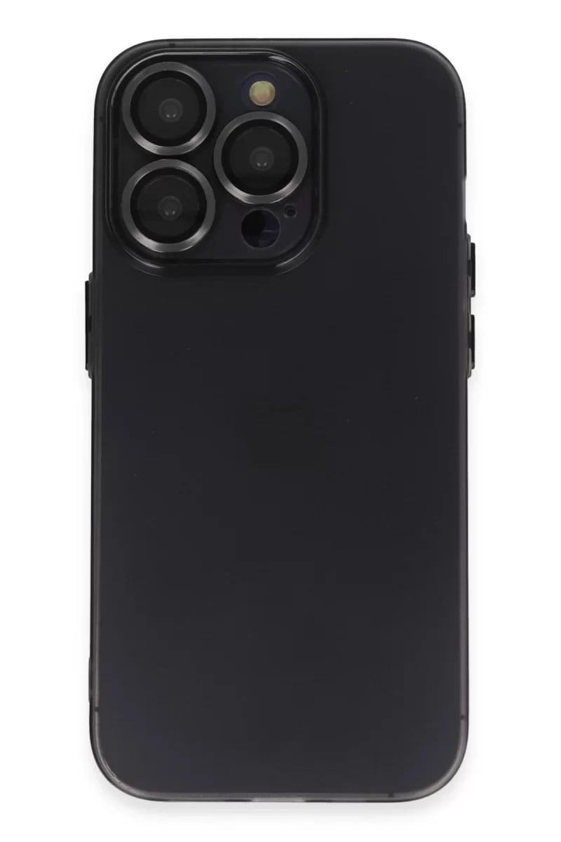 Apple iPhone 13 Pro Kılıf Luko Lens Silikon - Siyah