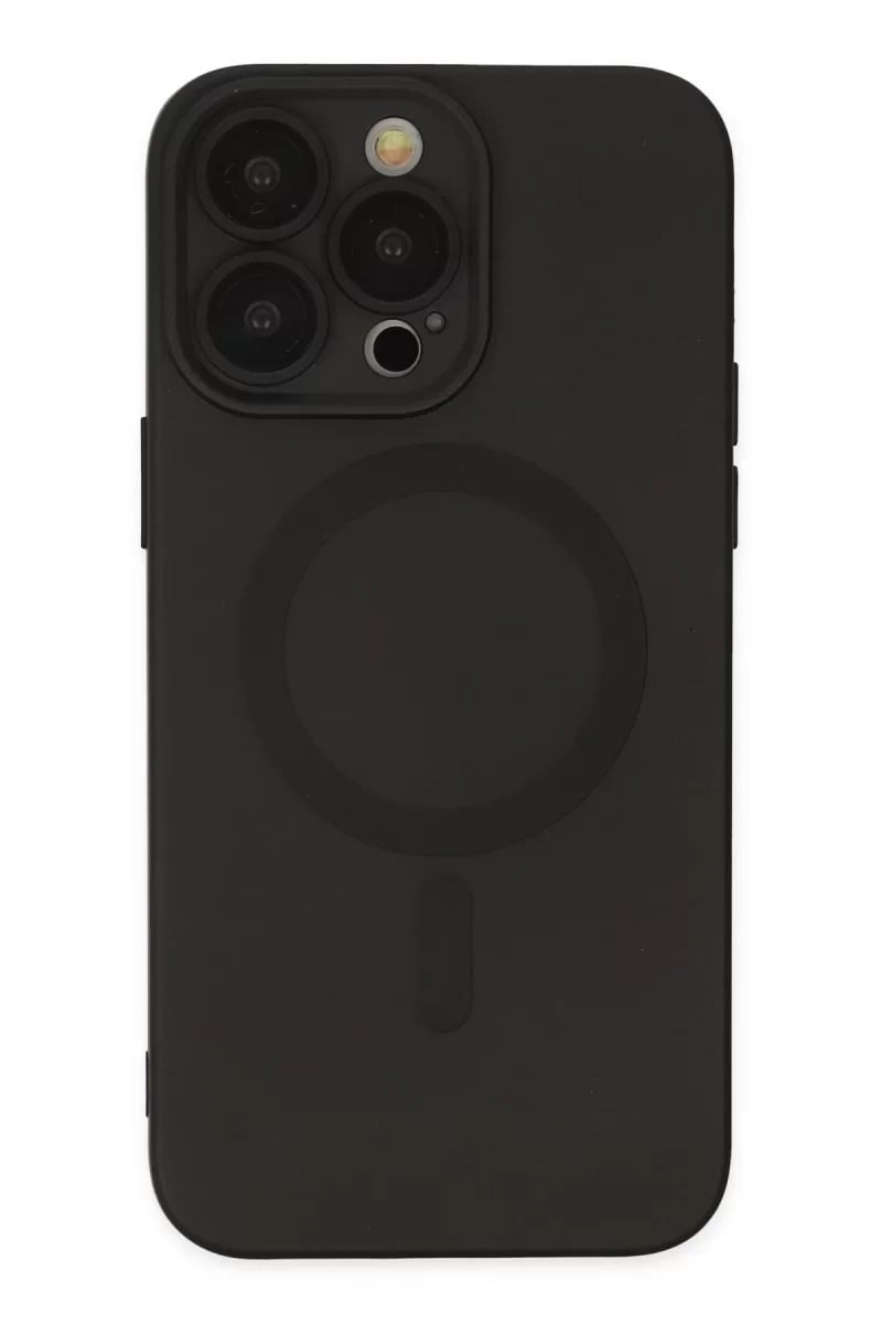 Apple iPhone 13 Pro Kılıf Moshi Lens Magneticsafe Silikon - Siyah