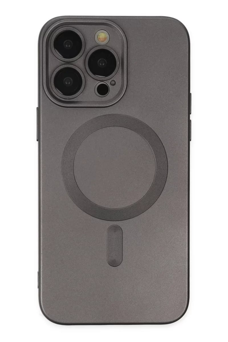 Apple iPhone 13 Pro Kılıf Moshi Lens Magneticsafe Silikon - Füme