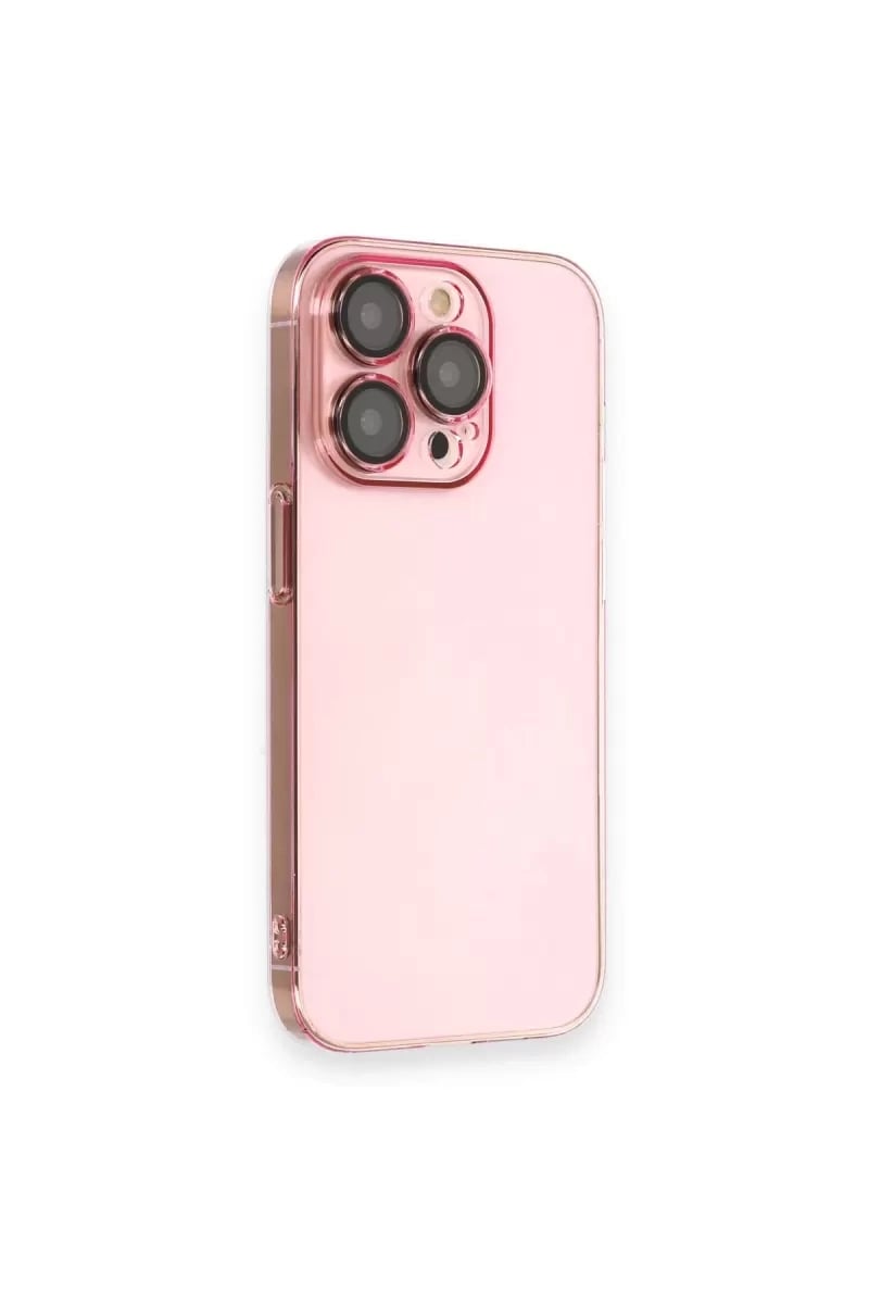 Apple iPhone 13 Pro Max Kılıf Armada Lensli Kapak - Rose Gold