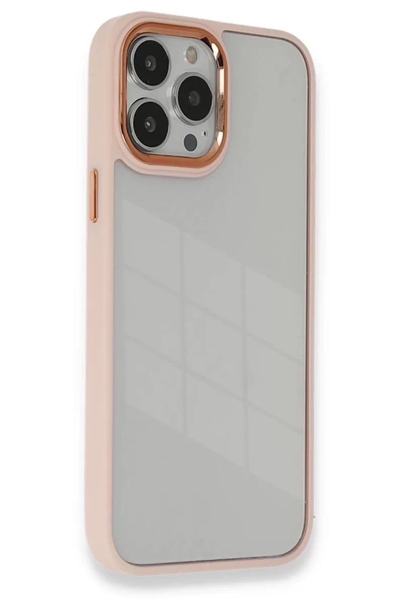 Apple iPhone 13 Pro Max Kılıf Dora Kapak - Pudra
