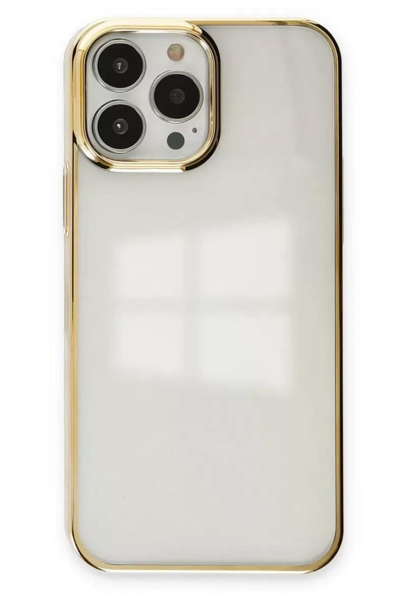 Apple iPhone 13 Pro Max Kılıf Element Silikon - Gold