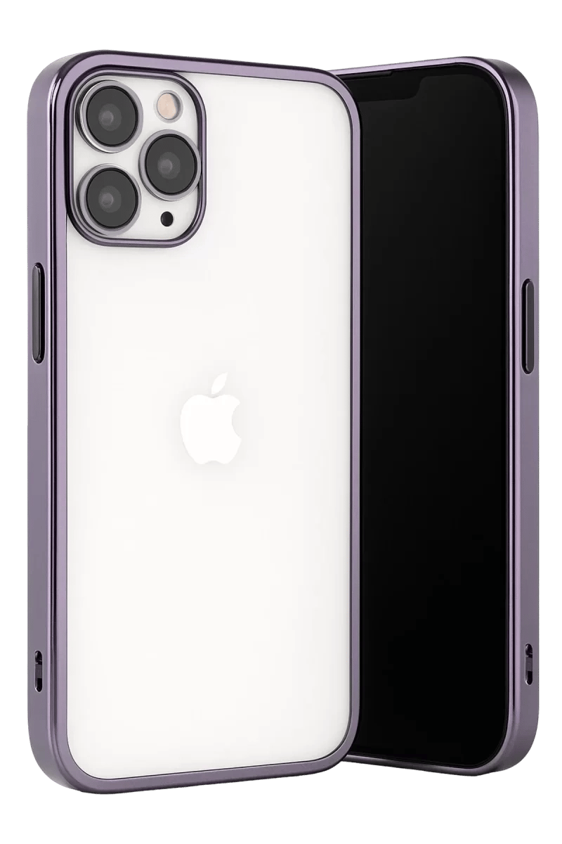 Apple iPhone 13 Pro Max Kılıf Lensli Silikon - Mor