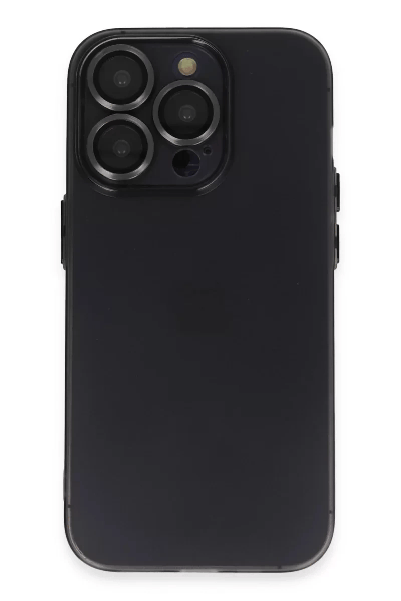 Apple iPhone 13 Pro Max Kılıf Luko Lens Silikon - Siyah