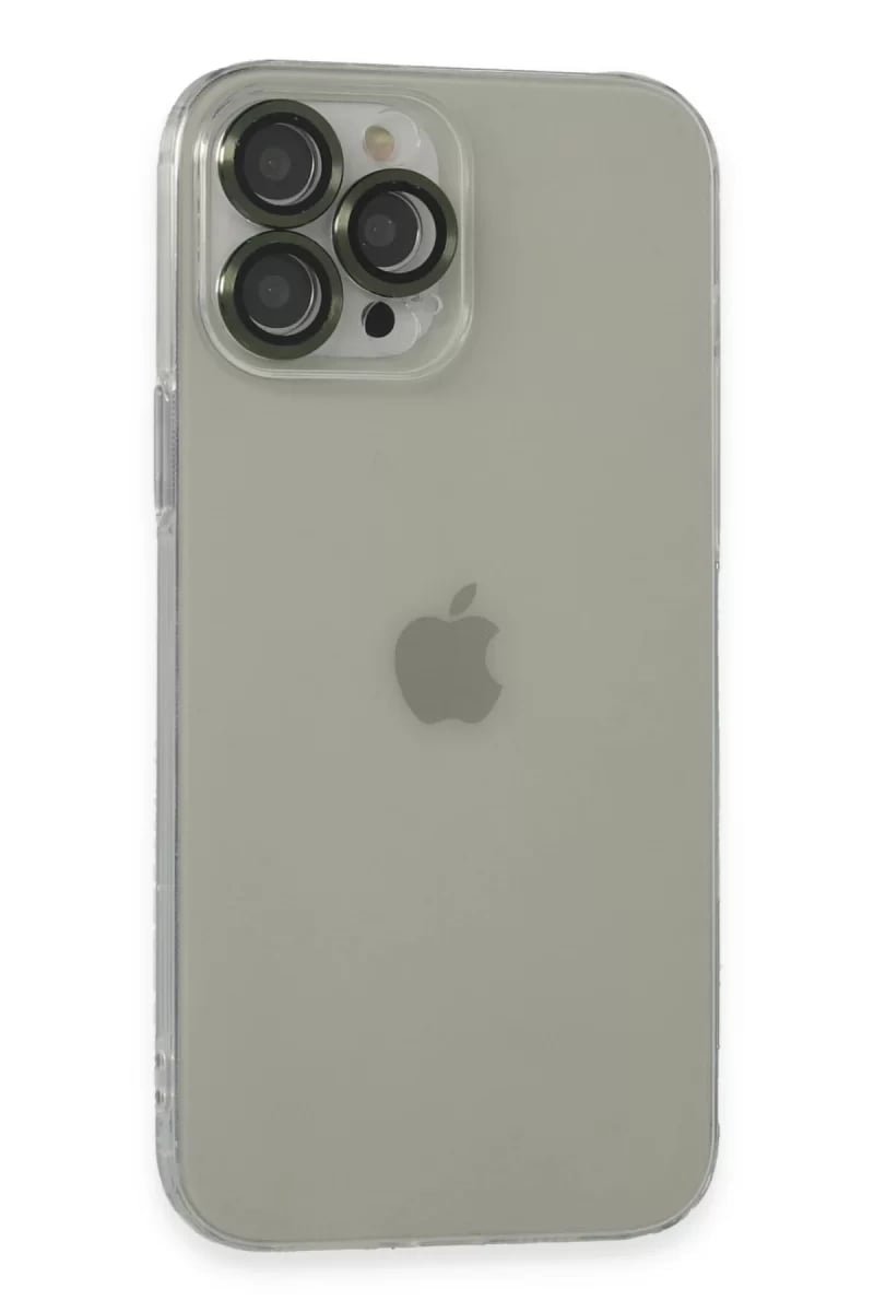 Apple iPhone 13 Pro Max Kılıf Luko Lens Silikon - Yeşil