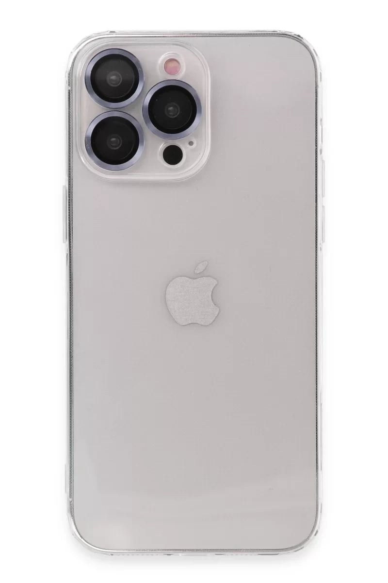 Apple iPhone 13 Pro Max Kılıf Luko Lens Silikon - Sierra Blue