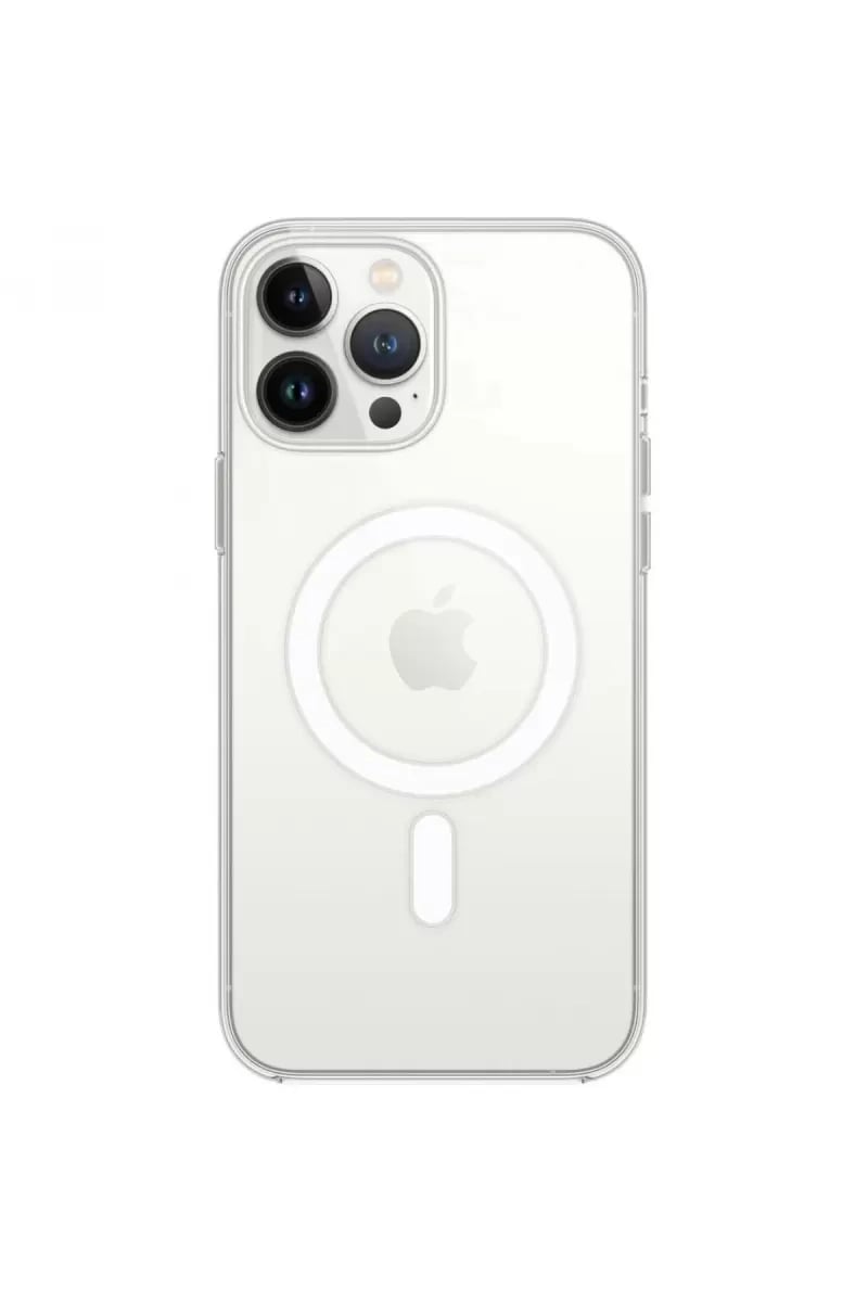 Apple iPhone 13 Pro Max Kılıf Magneticsafe Şeffaf Silikon - Şeffaf