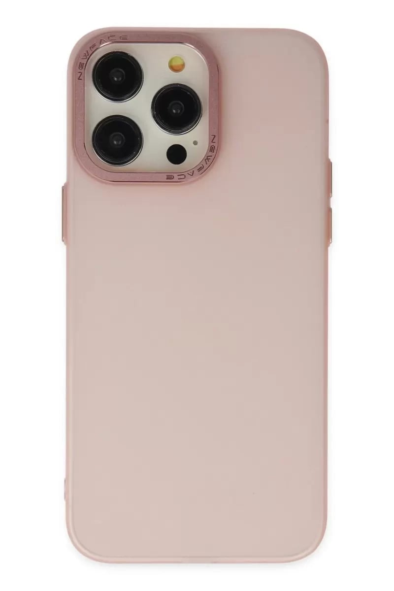 Apple iPhone 13 Pro Max Kılıf Modos Metal Kapak - Pembe