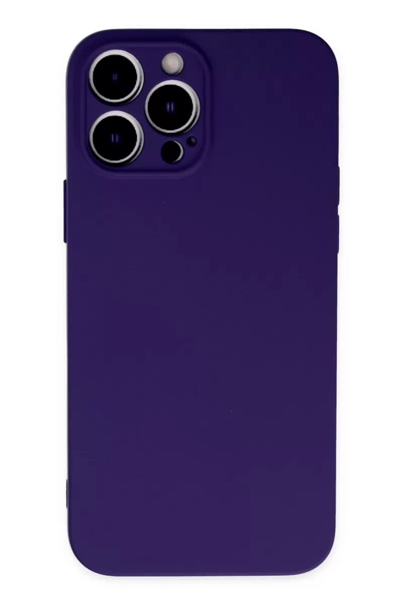 Apple iPhone 13 Pro Max Kılıf Nano içi Kadife Silikon - Mor