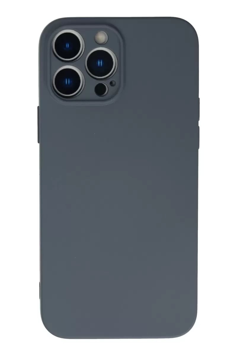 Apple iPhone 13 Pro Max Kılıf Nano içi Kadife Silikon - Gri