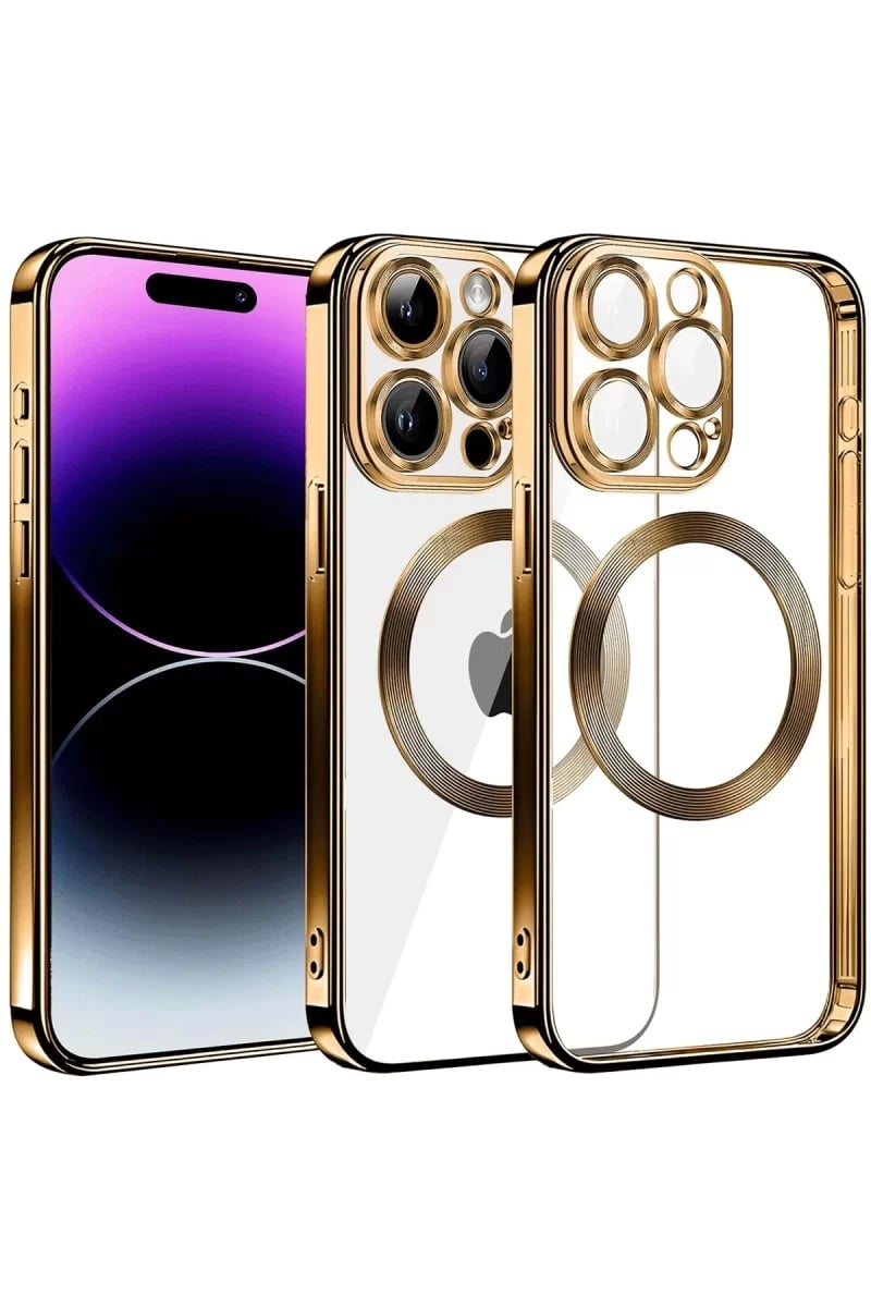 Apple iPhone 13 Pro Max Kılıf Slot Silikon - Gold