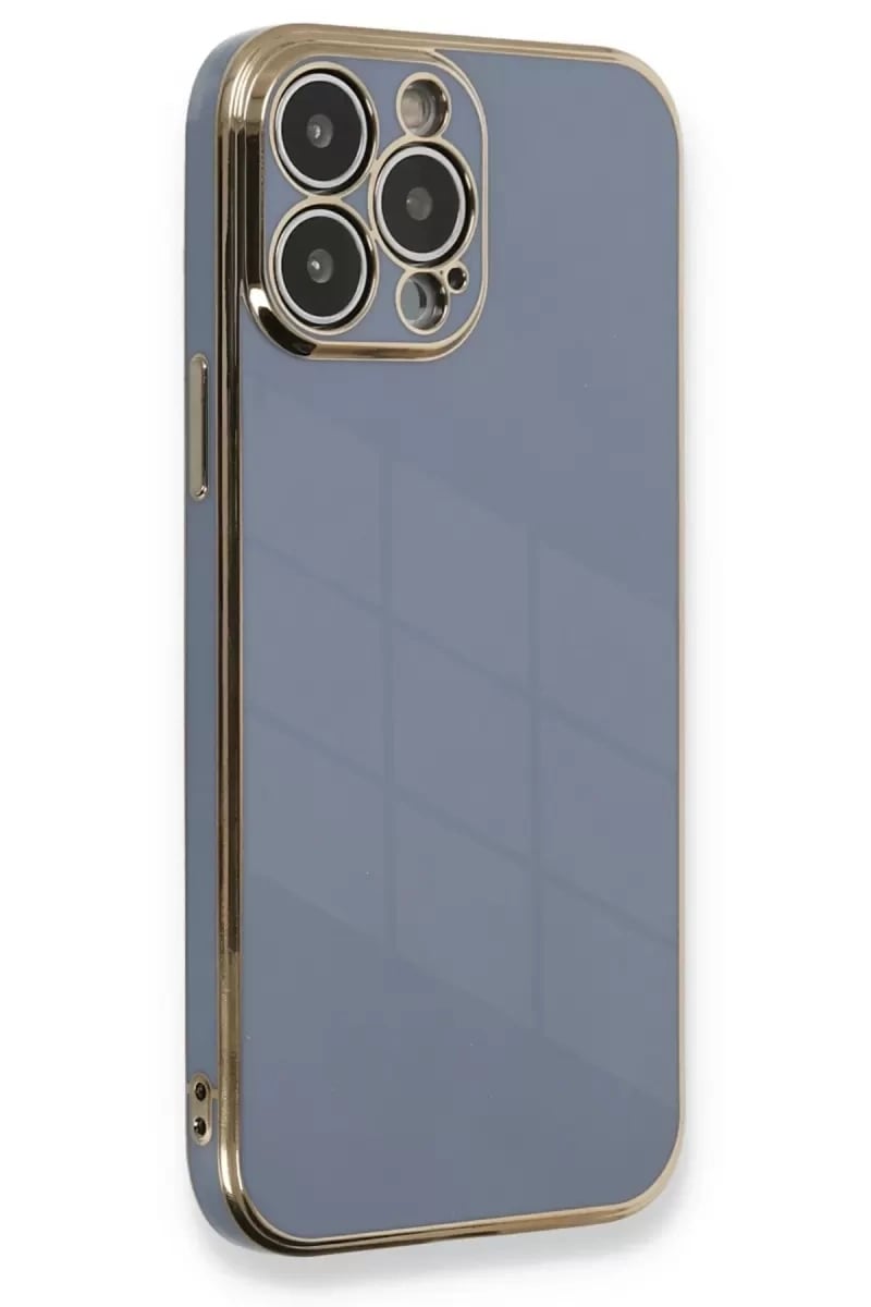 Apple iPhone 13 Pro Max Kılıf Volet Silikon - Mavi