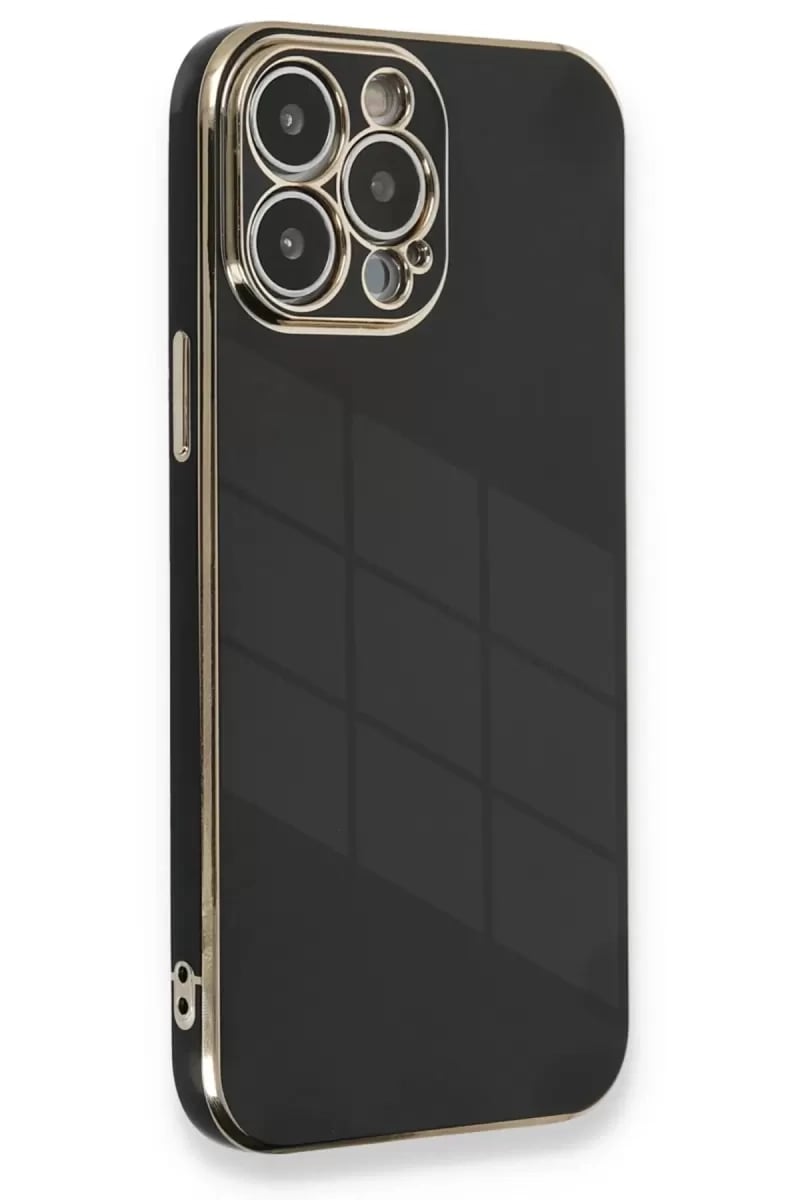 Apple iPhone 13 Pro Max Kılıf Volet Silikon - Siyah