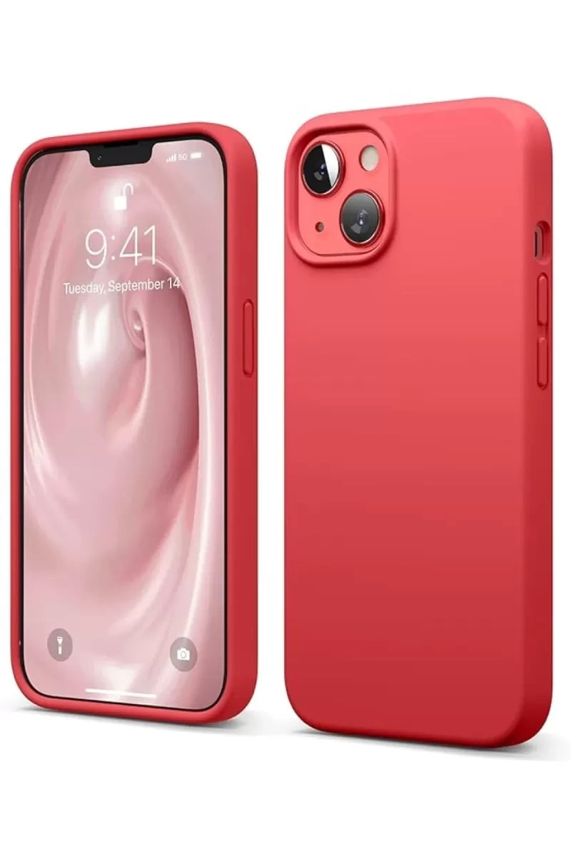 Apple iPhone 14 Kılıf First Silikon - Kırmızı
