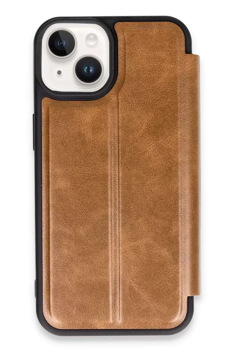 Apple iPhone 14 Kılıf Flip Cover - Taba