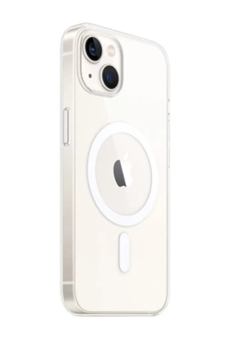 Apple iPhone 14 Kılıf Magneticsafe Şeffaf Silikon - Şeffaf