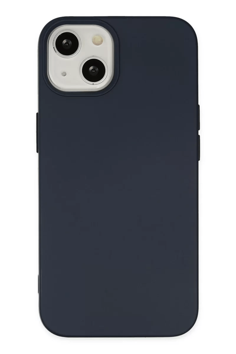Apple iPhone 14 Kılıf Nano içi Kadife Silikon - Lacivert