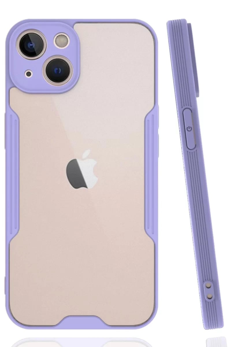 Apple iPhone 14 Kılıf Platin Silikon - Lila