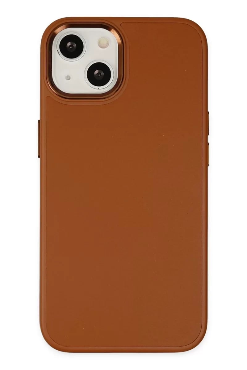 Apple iPhone 14 Plus Kılıf Asya Deri Silikon - Kahverengi