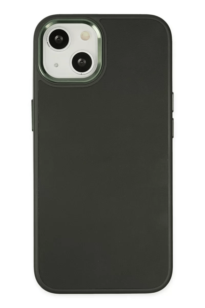 Apple iPhone 14 Plus Kılıf Asya Deri Silikon - Koyu Yeşil
