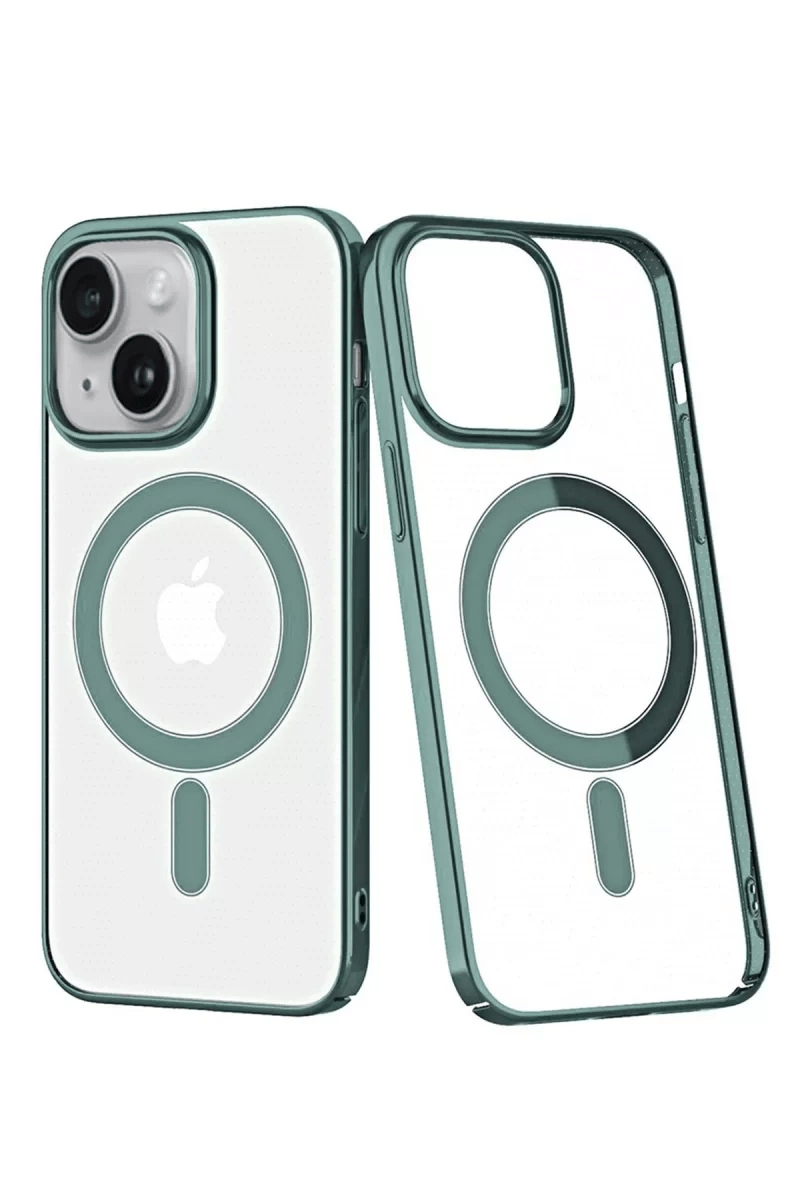 Apple iPhone 14 Plus Kılıf Element Magneticsafe Sert Kapak - Köknar Yeşili