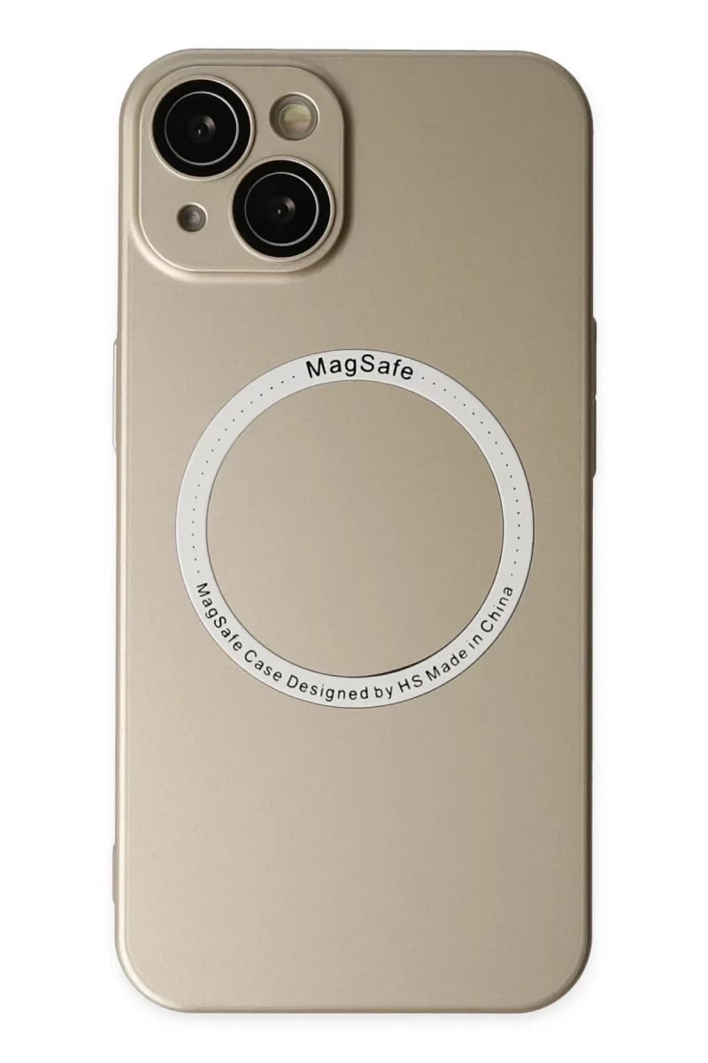 Apple iPhone 14 Plus Kılıf Jack Magneticsafe Lens Silikon - Gold
