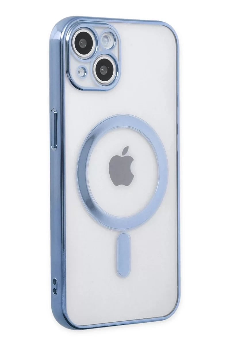 Apple iPhone 14 Plus Kılıf Magneticsafe Lazer Silikon - Sierra Blue