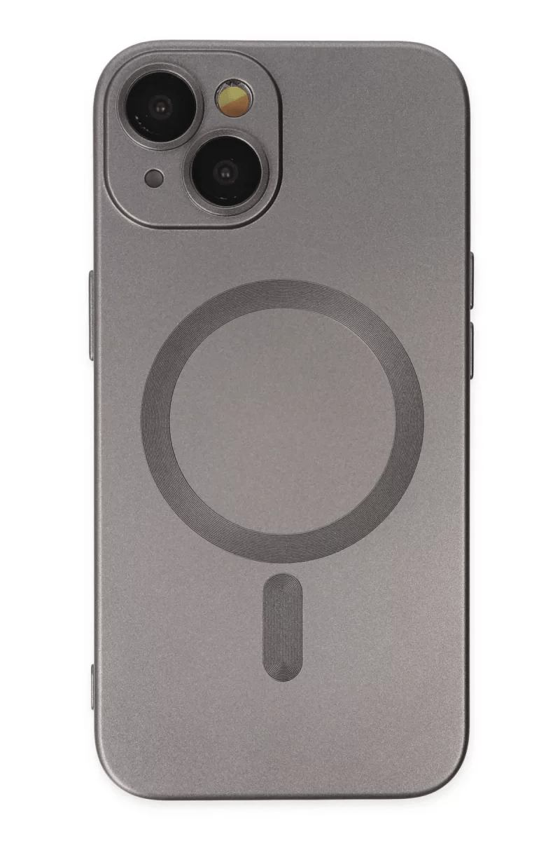 Apple iPhone 14 Plus Kılıf Moshi Lens Magneticsafe Silikon - Füme