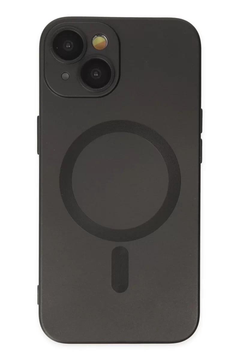 Apple iPhone 14 Plus Kılıf Moshi Lens Magneticsafe Silikon - Siyah