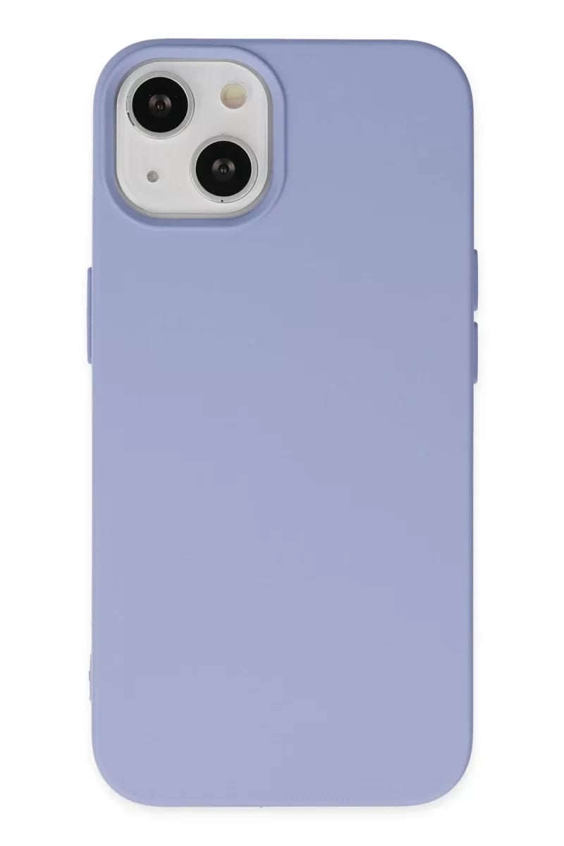 Apple iPhone 14 Plus Kılıf Nano içi Kadife Silikon - Lila