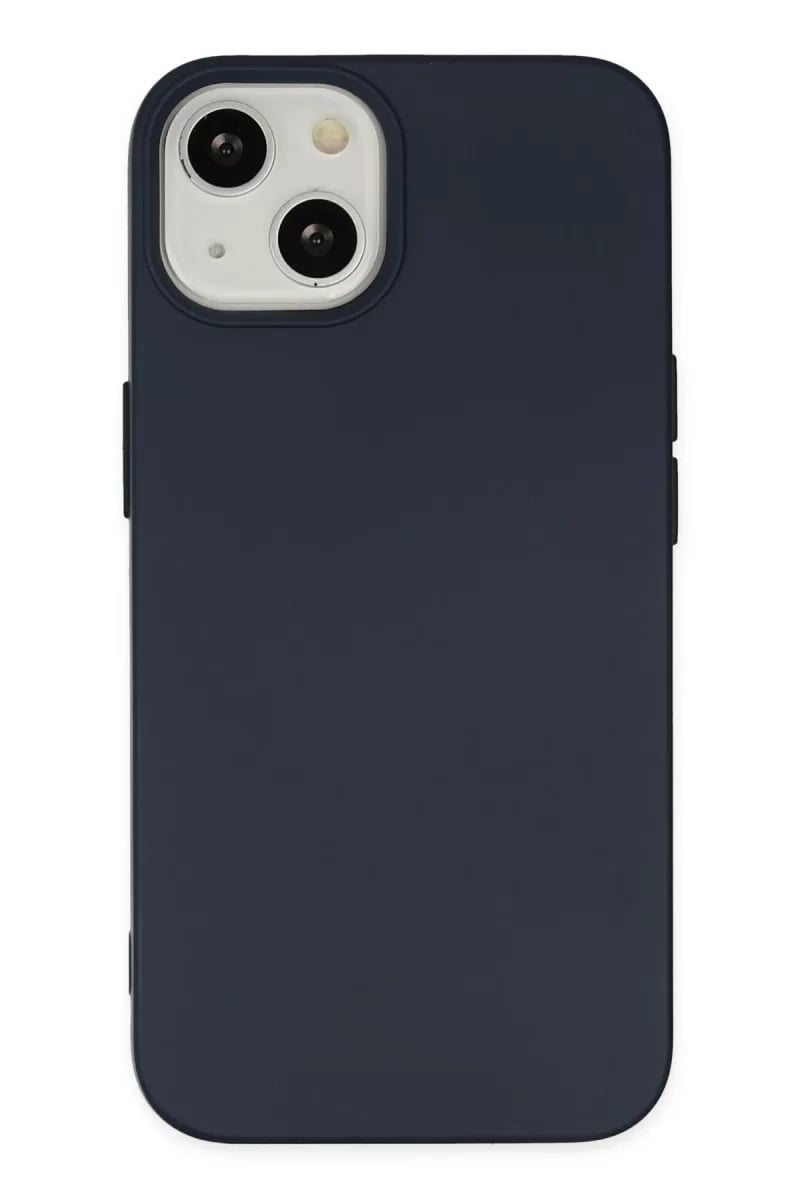 Apple iPhone 14 Plus Kılıf Nano içi Kadife Silikon - Lacivert