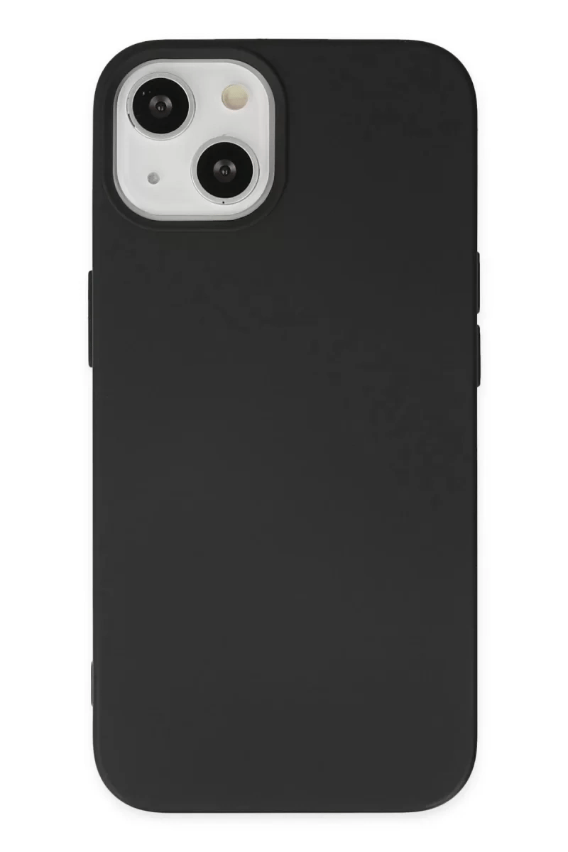 Apple iPhone 14 Plus Kılıf Nano içi Kadife Silikon - Siyah