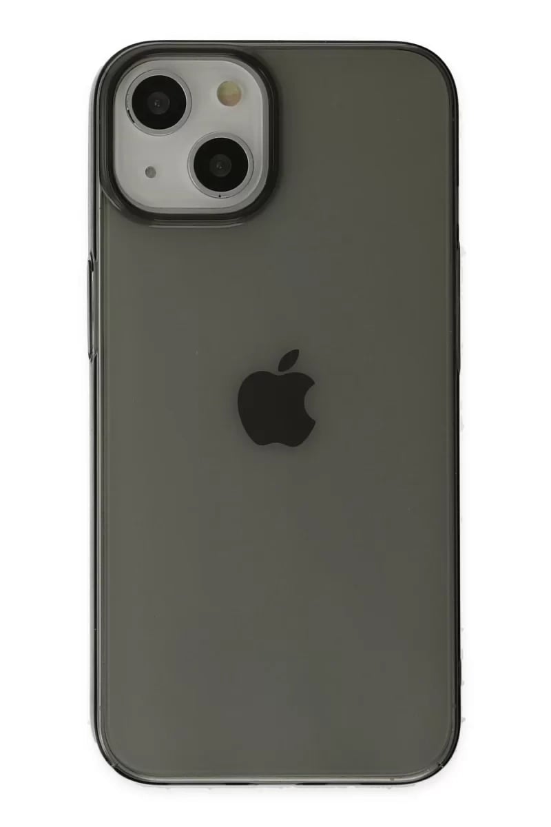 Apple iPhone 14 Plus Kılıf Pc Sert Şeffaf Kapak - Siyah